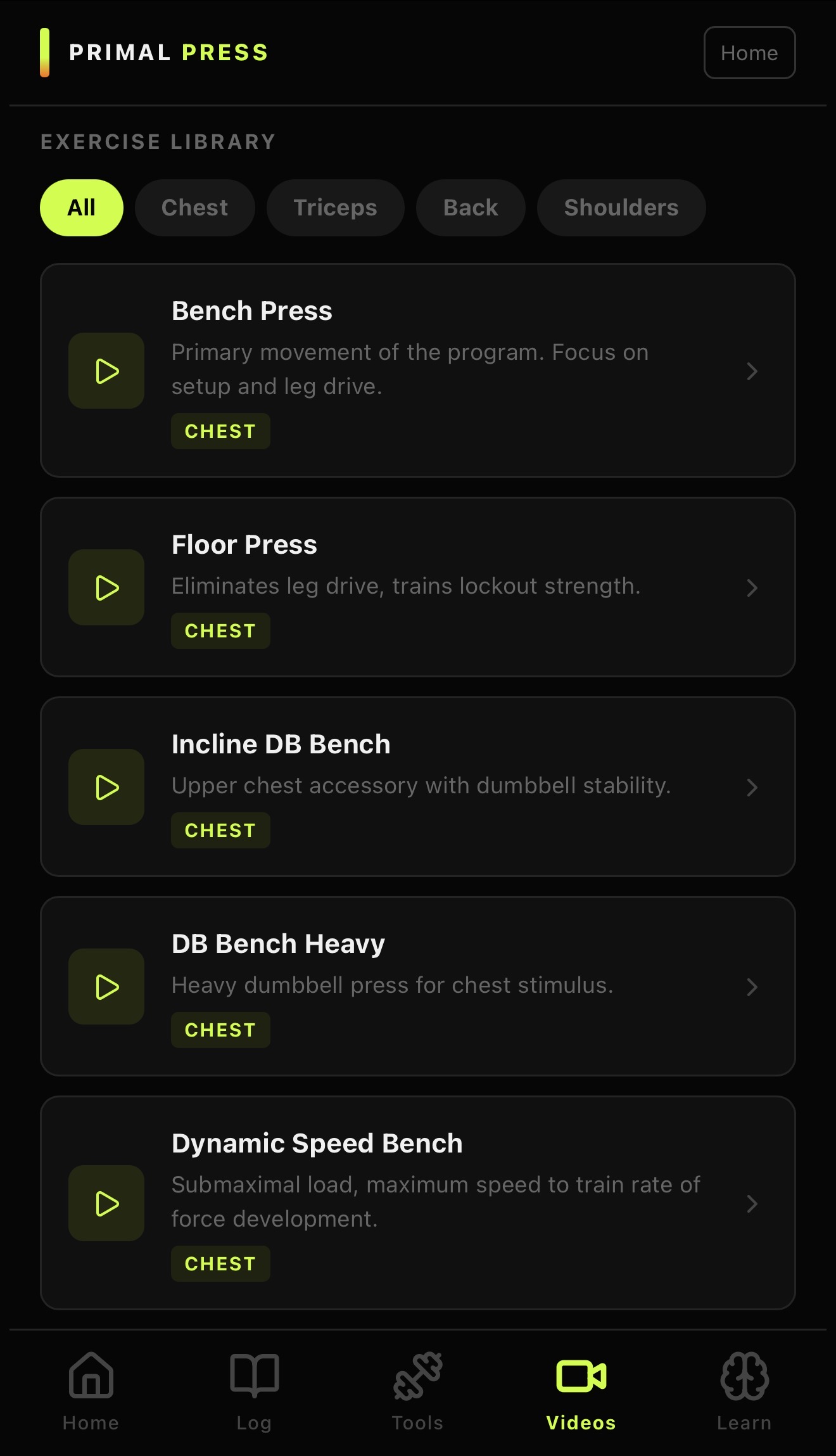 Exercise Videos By Body Part