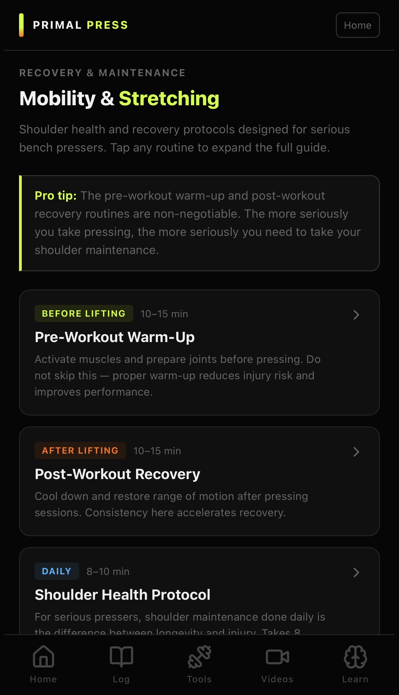 Mobility & Stretching